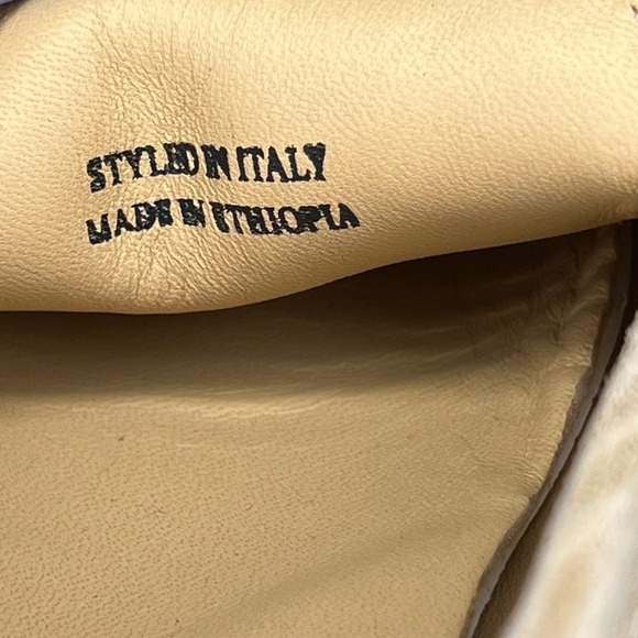 VANELI Tan Beige Corduroy Driving Moccasin Preppy Loafers Women's Size 8N-Italy - Picture 7 of 12